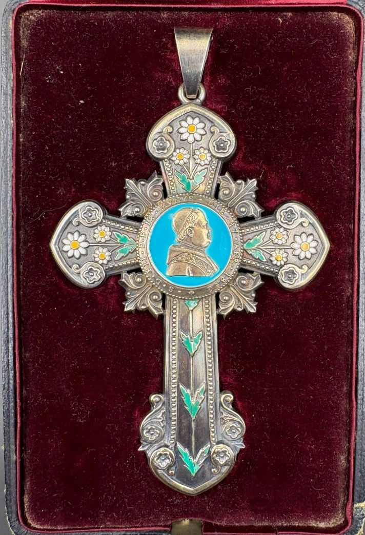 Croix du Chapitre d'AUTUN par Armand Calliat en argent émaillé dans ce écrin d'origine-photo-2