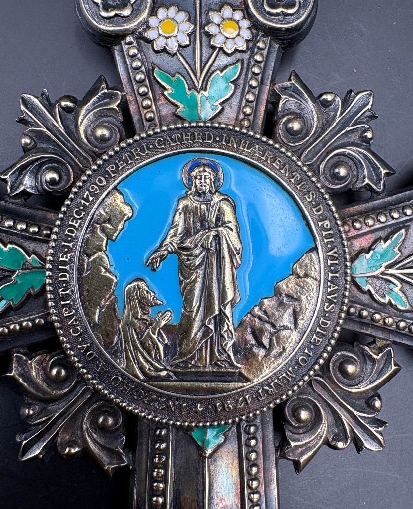 Croix du Chapitre d'AUTUN par Armand Calliat en argent émaillé dans ce écrin d'origine-photo-3
