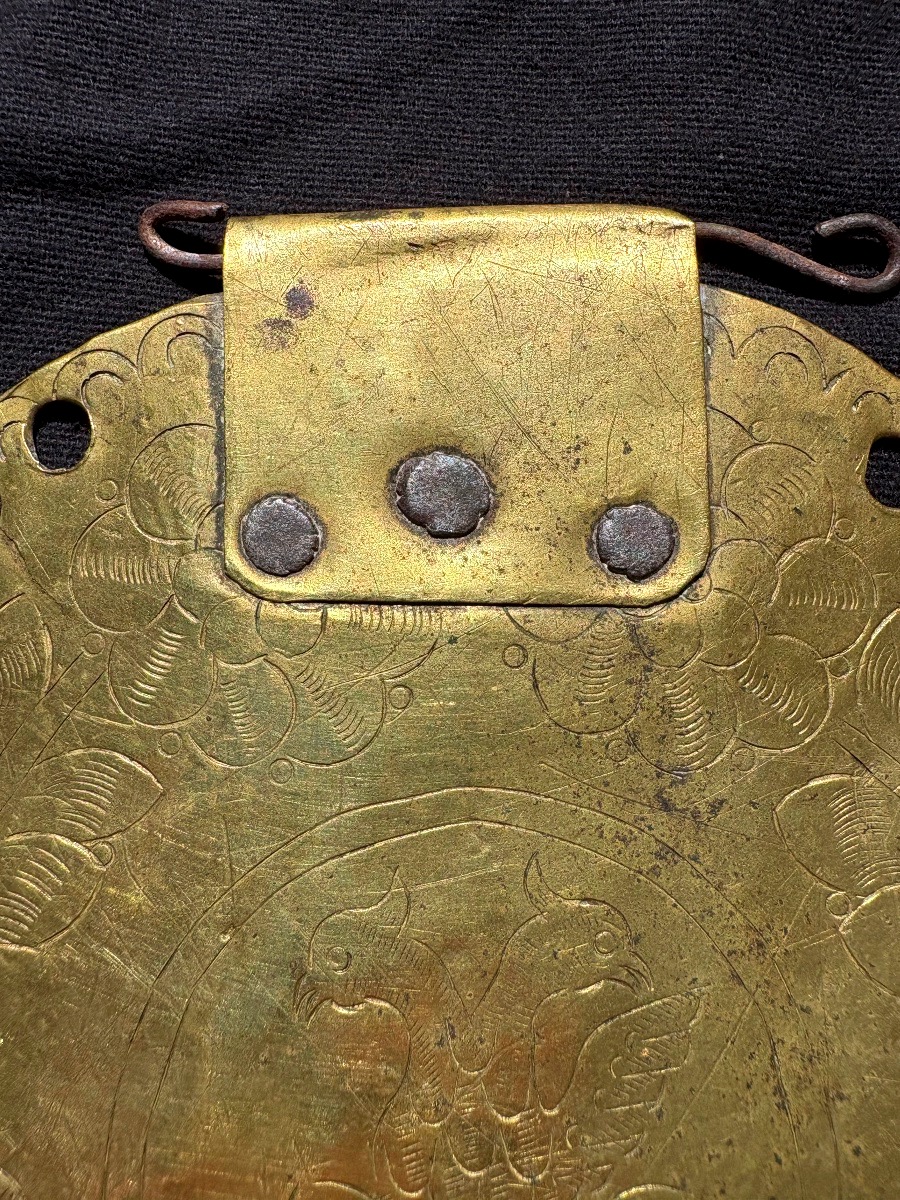 A Mule-riding Plaque Decorated With Heraldic Motifs Featuring The Double-headed Eagle Of The Holy Roman Empire And Flowers  -photo-1