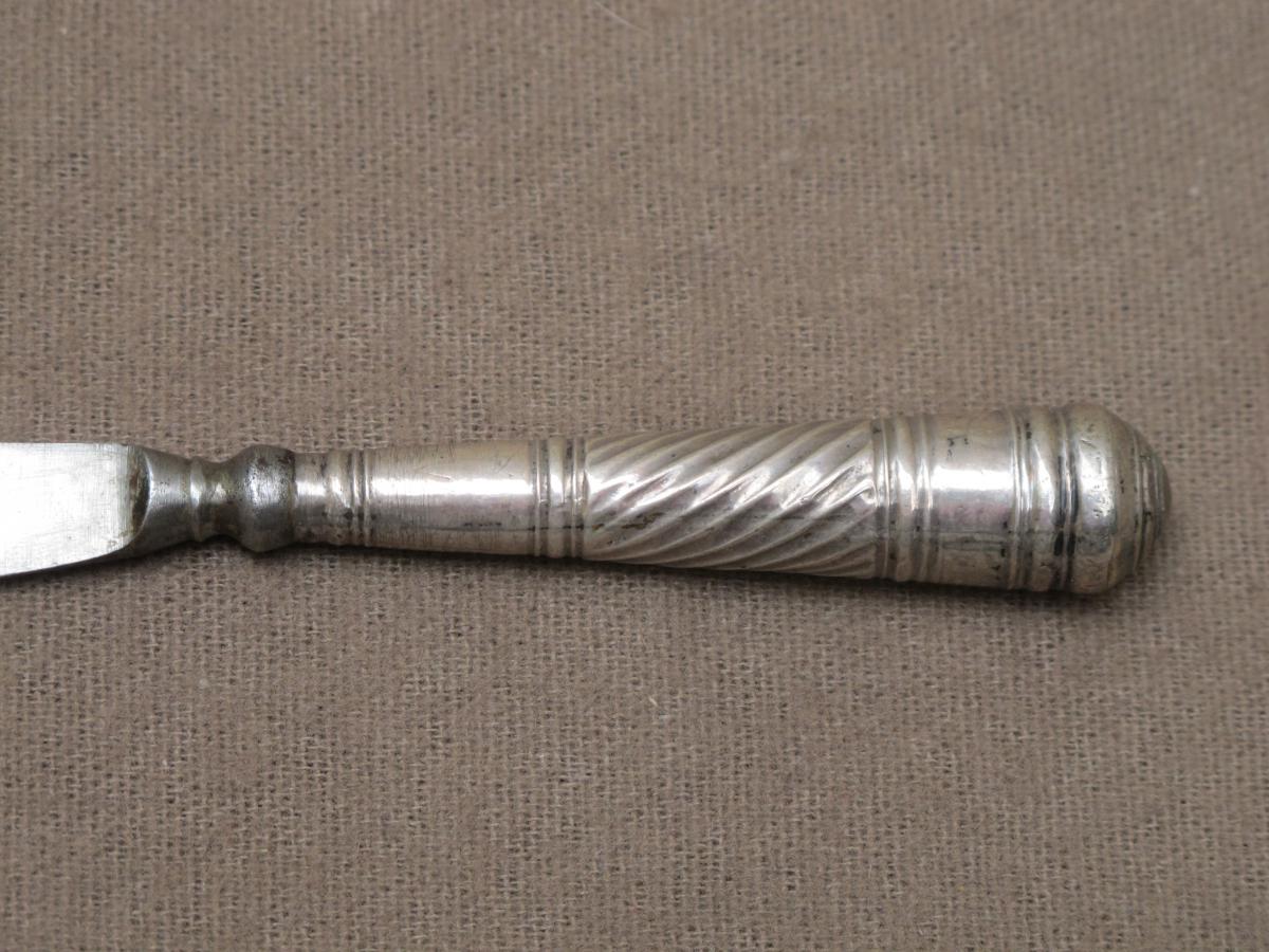 Covered From Travel And Steel Silver XVII Century And Its Leather Case-photo-1