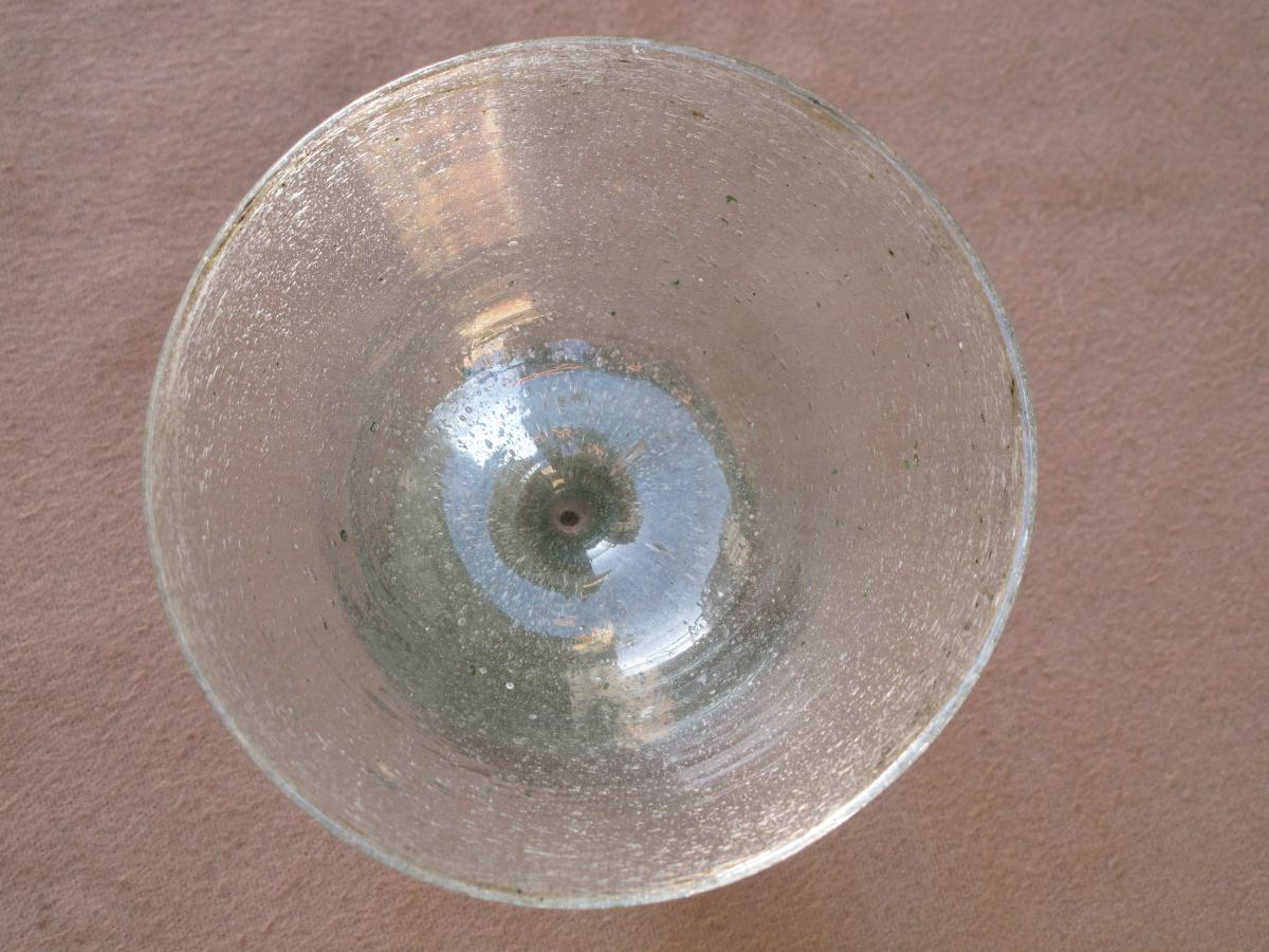 Cup Freestanding Glass Era XVIII Century Extremely Bubbly-photo-3
