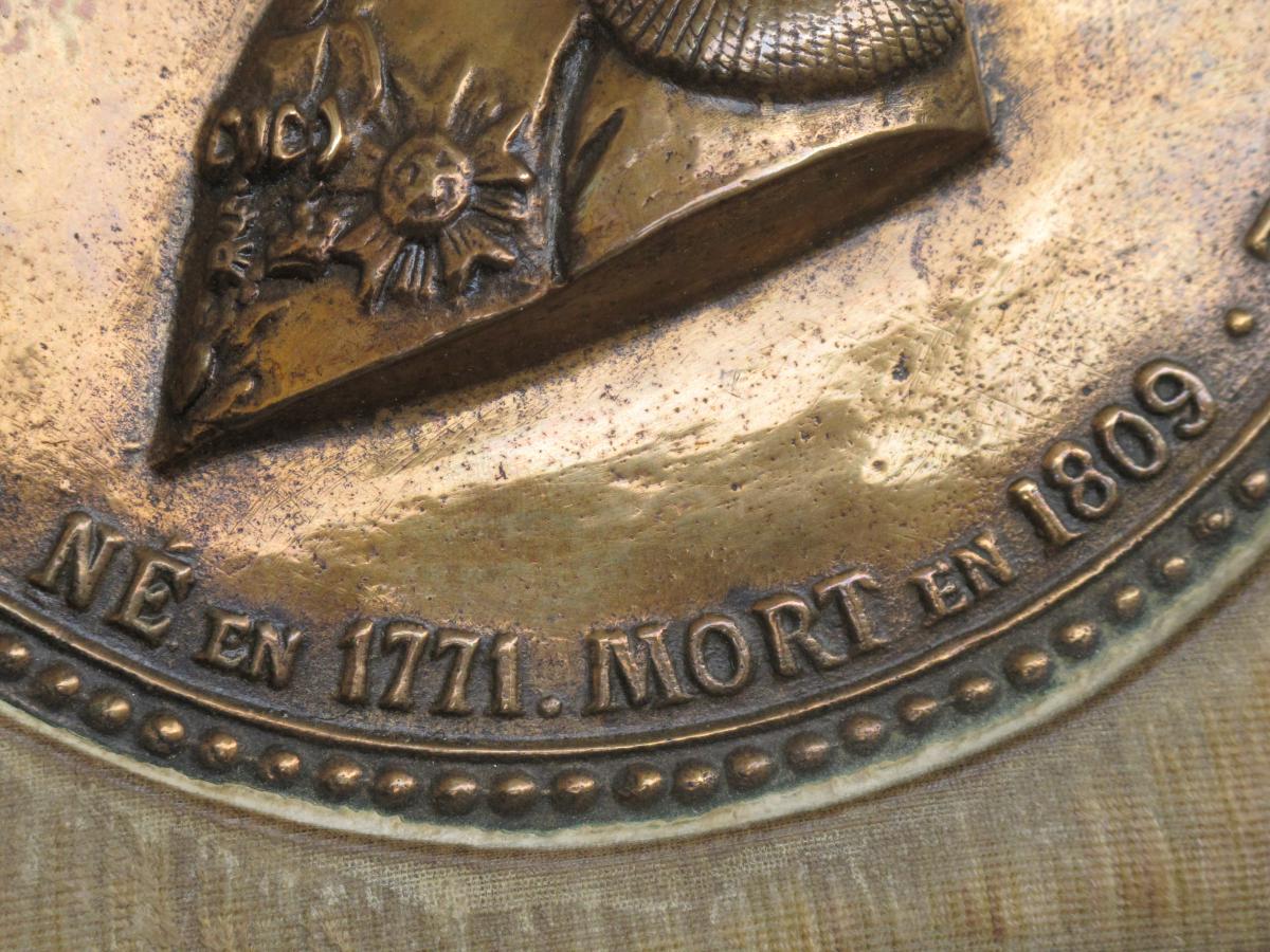 Médaillon En Bronze Du Comte De Songis Premier Inspecteur Général De l'Artillerie 1771 - 1809-photo-3