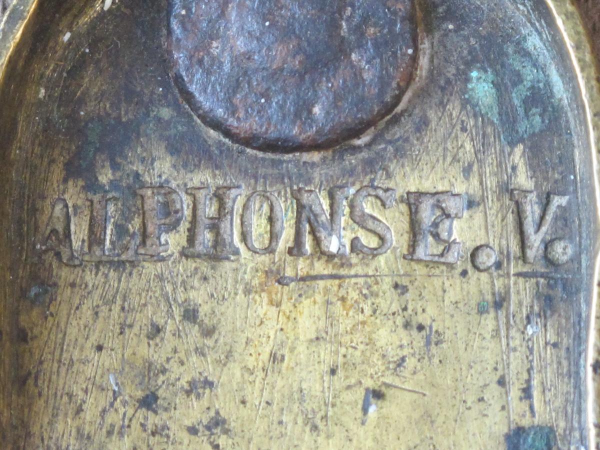 Shovel Embers Or Cover In Iron And Bronze Marked Alphonse .v.-photo-2