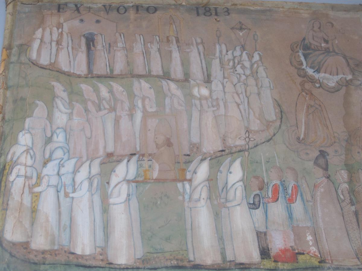 Ex Voto 1813 Procession Of White Penitents Jacques The Major And The Minor Procession Turlututu