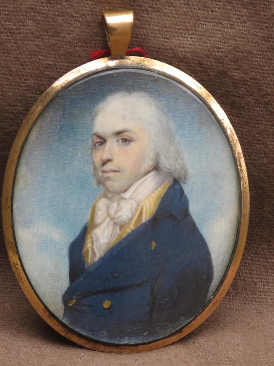 Miniature On Ivory Representative A Young Man Early Nineteenth Century-photo-3
