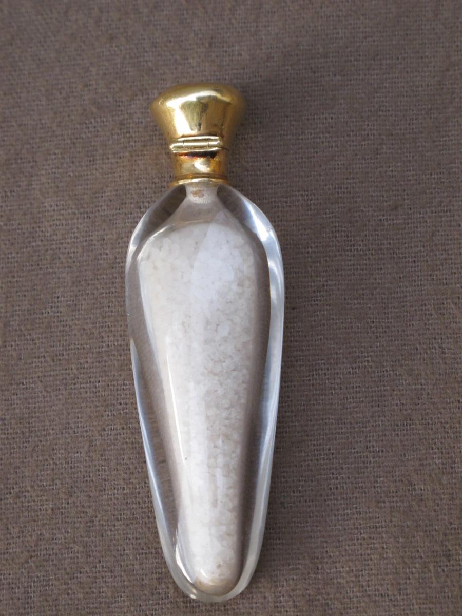 Perfume Bottle Charles X Crystal And Gold Stopper-photo-2