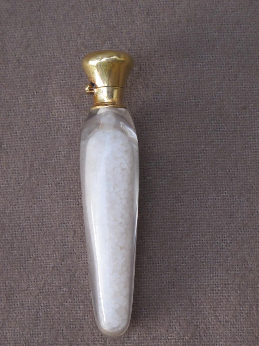 Perfume Bottle Charles X Crystal And Gold Stopper-photo-3