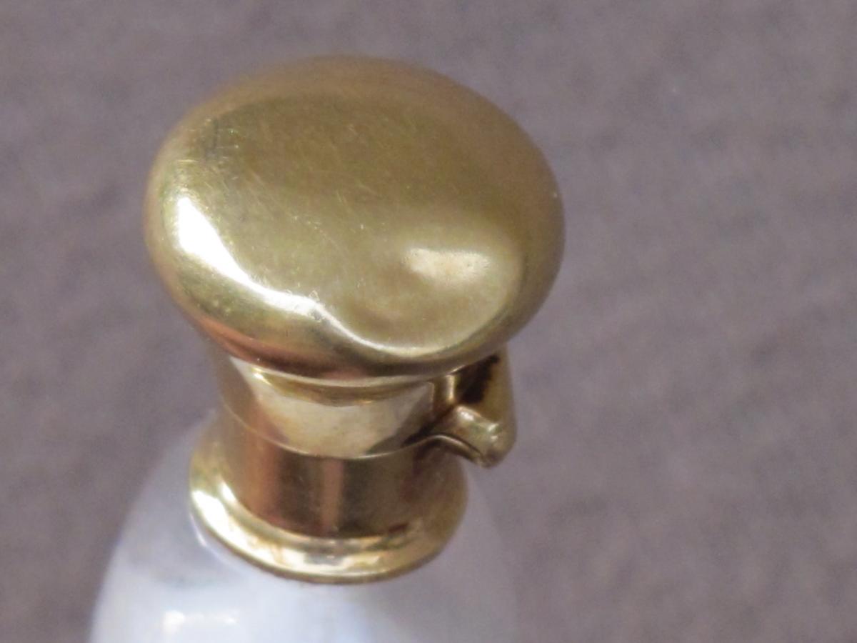 Perfume Bottle Charles X Crystal And Gold Stopper-photo-1
