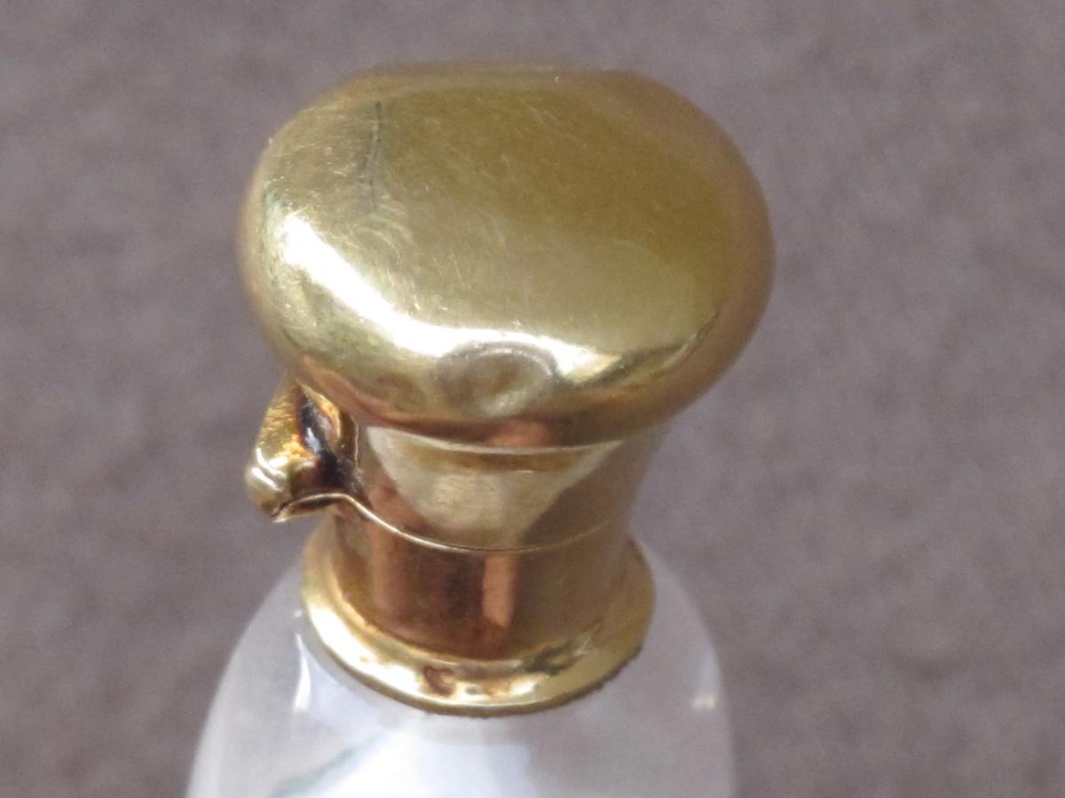 Perfume Bottle Charles X Crystal And Gold Stopper-photo-2