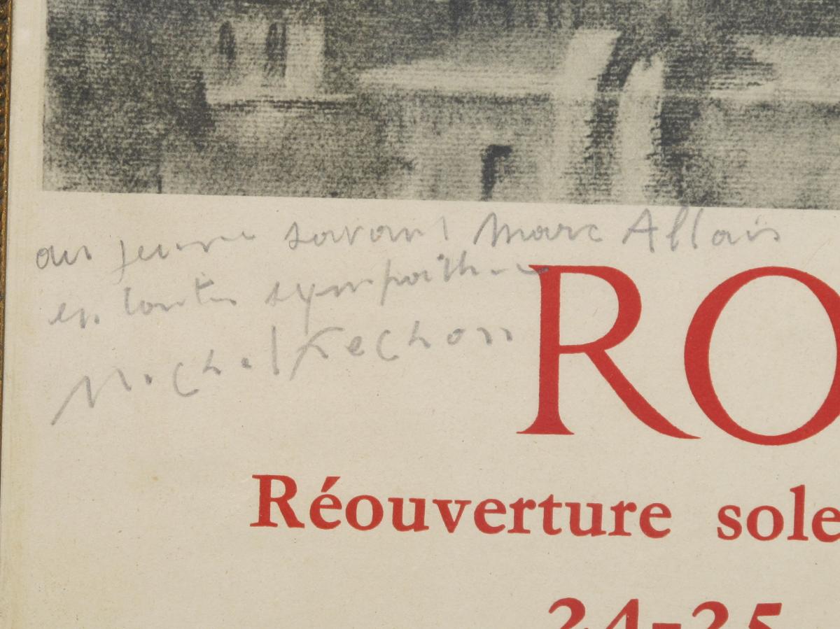 Poster Rouen Reopening Cathedral 24 June 1956 Michel Frechon-photo-2