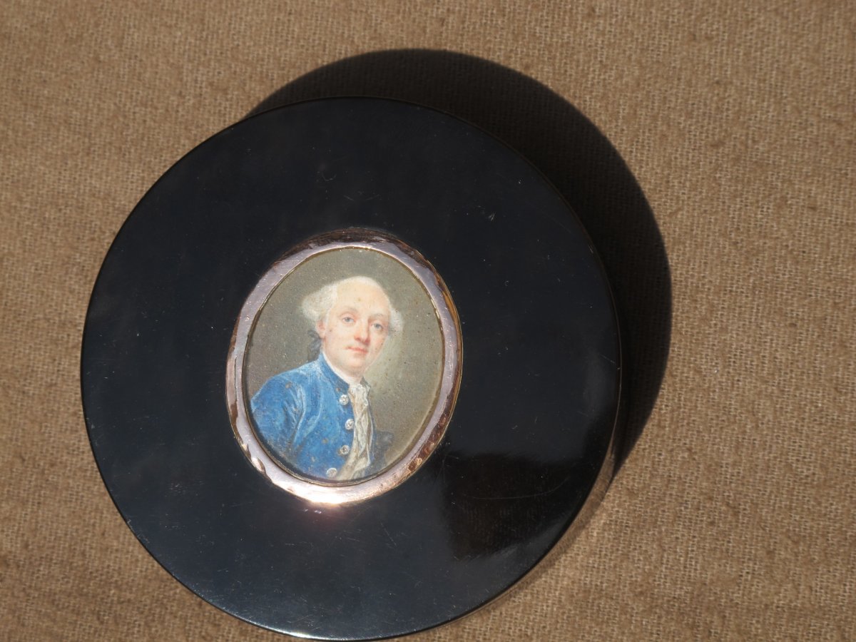 Boite En écaille Ornée d'Une Miniature époque Louis XVI-photo-3