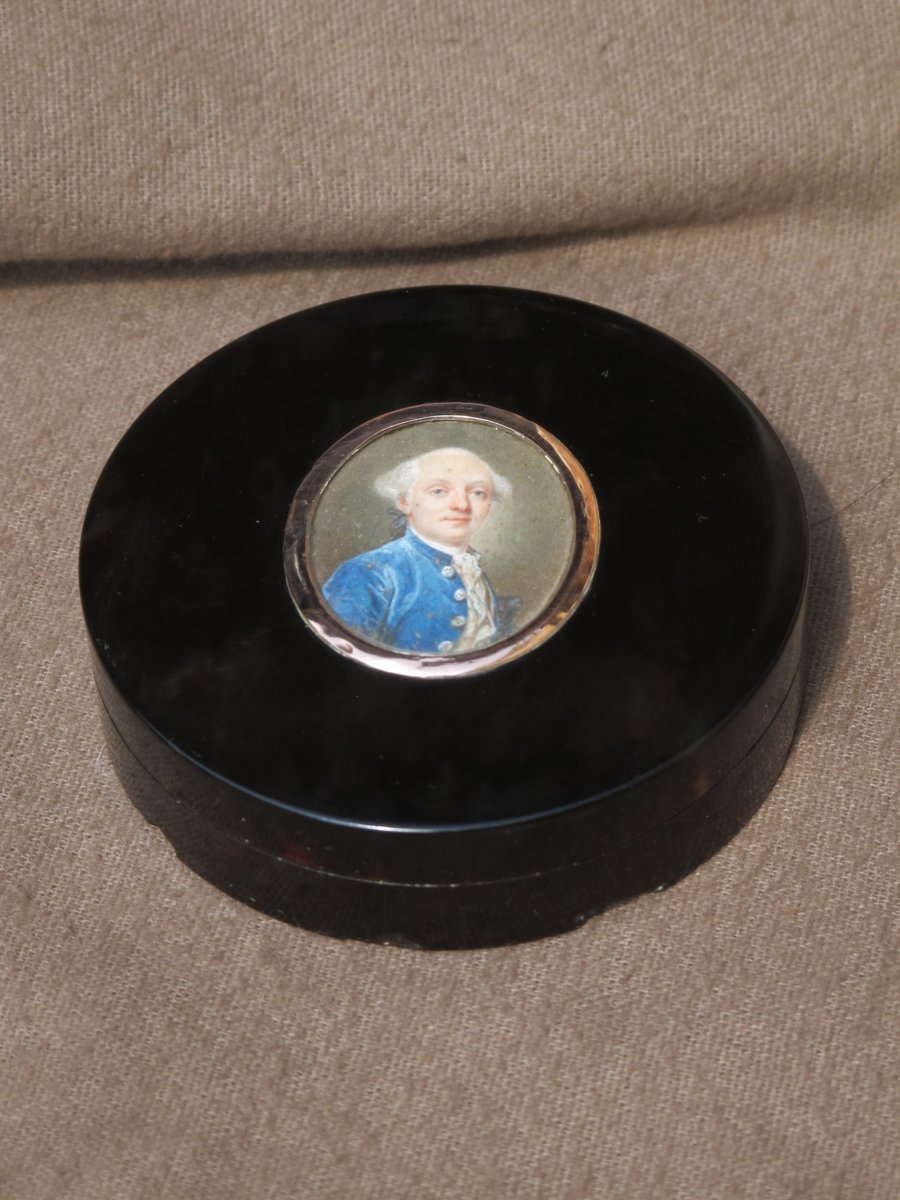 Boite En écaille Ornée d'Une Miniature époque Louis XVI-photo-4