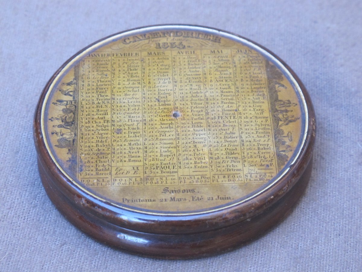 Box Snuff Box Calendar For The Year 1834 France-photo-3