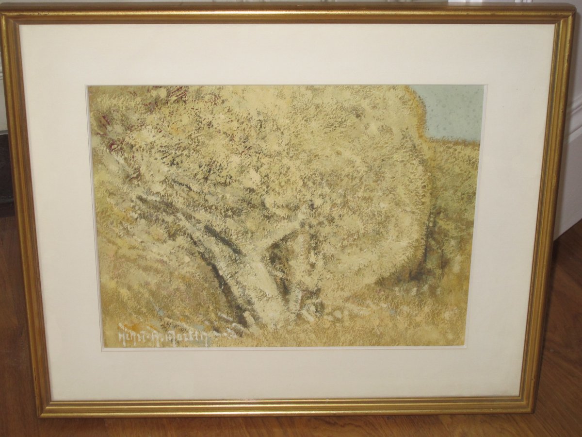 Peinture l'Arbre d'Athéna Par Henri André Martin