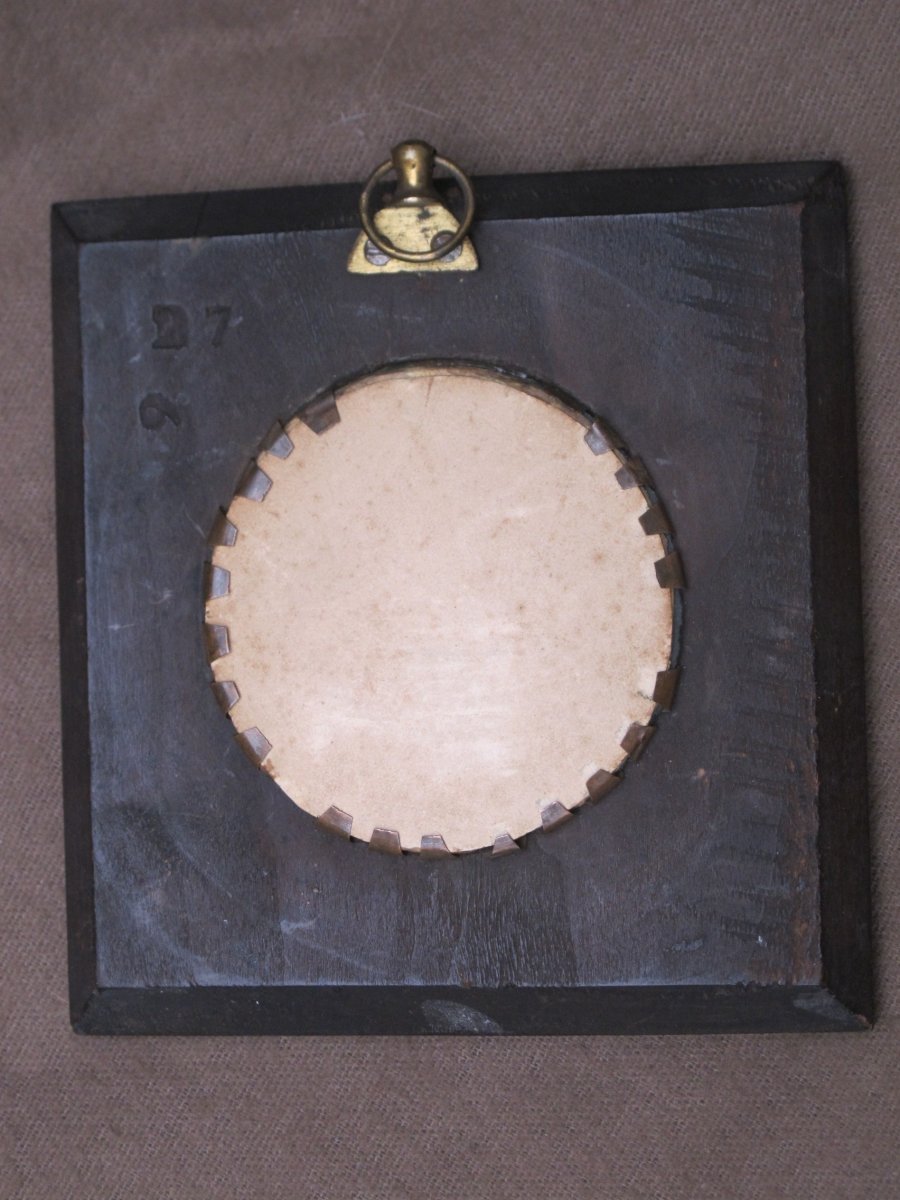 Miniature Portrait Homme Médaille Décoration De Saint Louis Boutons Fleurs De Lys  Louis XVI-photo-4