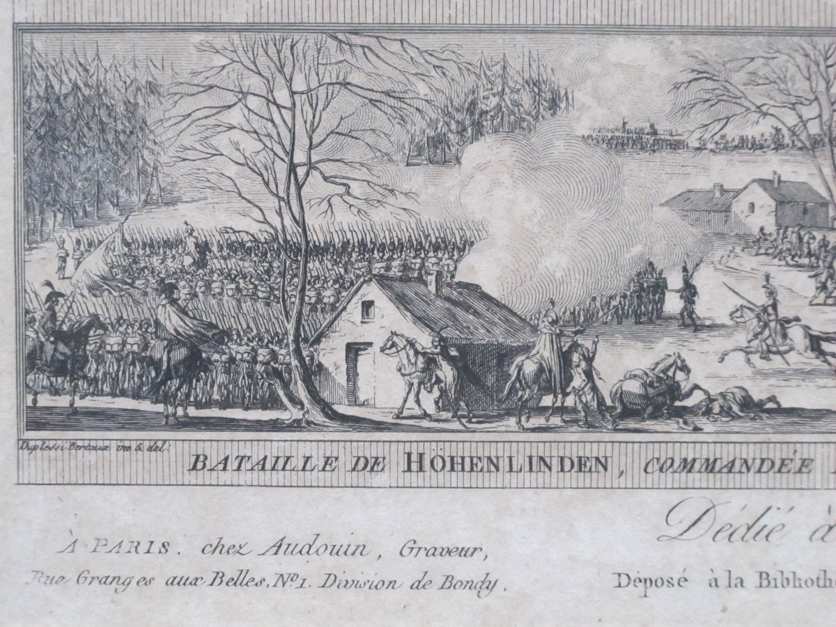 Gravure Moreau Général En Chef Armée Du Rhin Par Audouin  Bataille De Hohen Linden An IX empire-photo-4