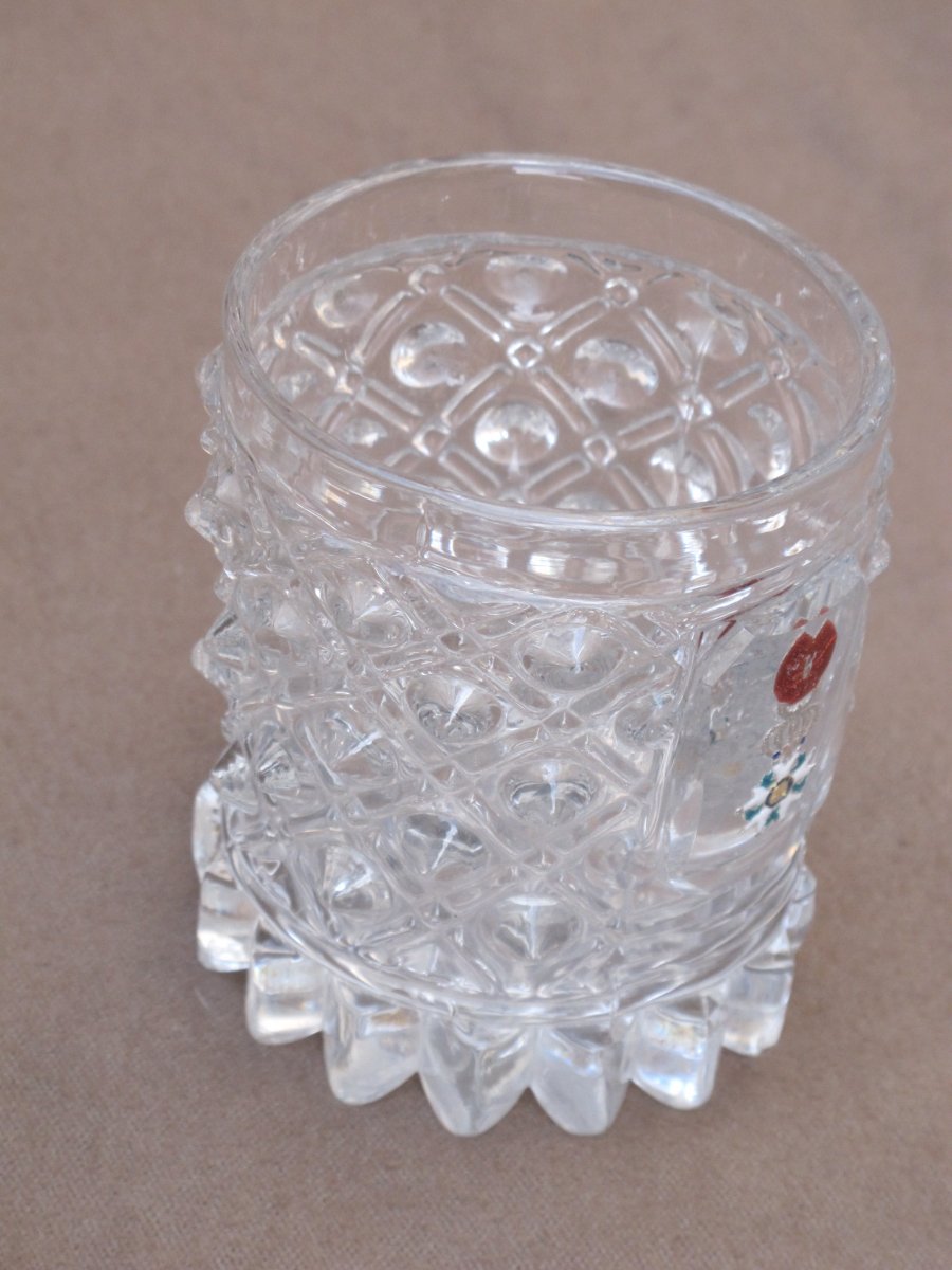 Crystal Goblet Molded With The Legion Of Honor Cristallo Ceramics Tip Glass Medal-photo-1