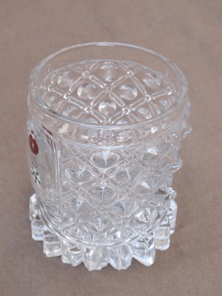 Crystal Goblet Molded With The Legion Of Honor Cristallo Ceramics Tip Glass Medal-photo-2