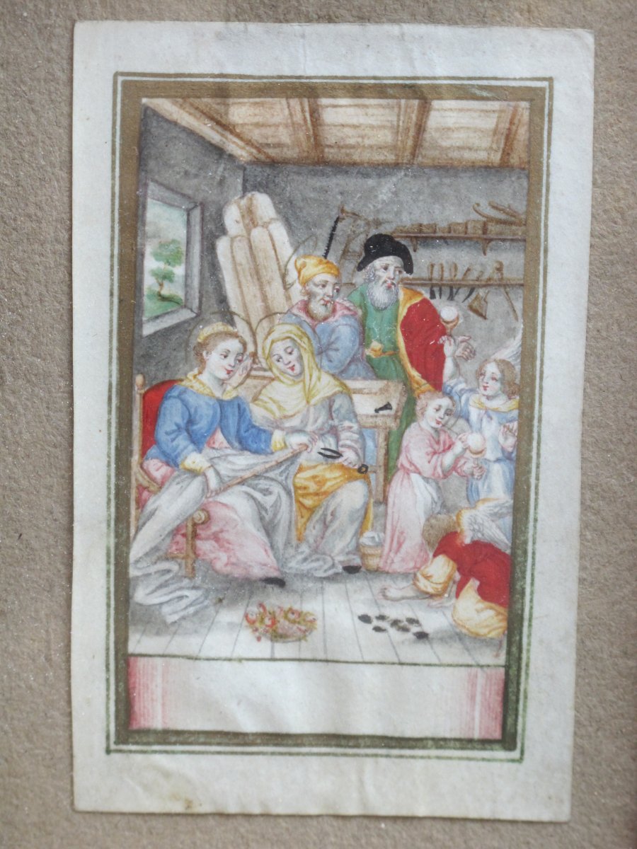 Gouache Sainte Famille In Joseph's Atelier