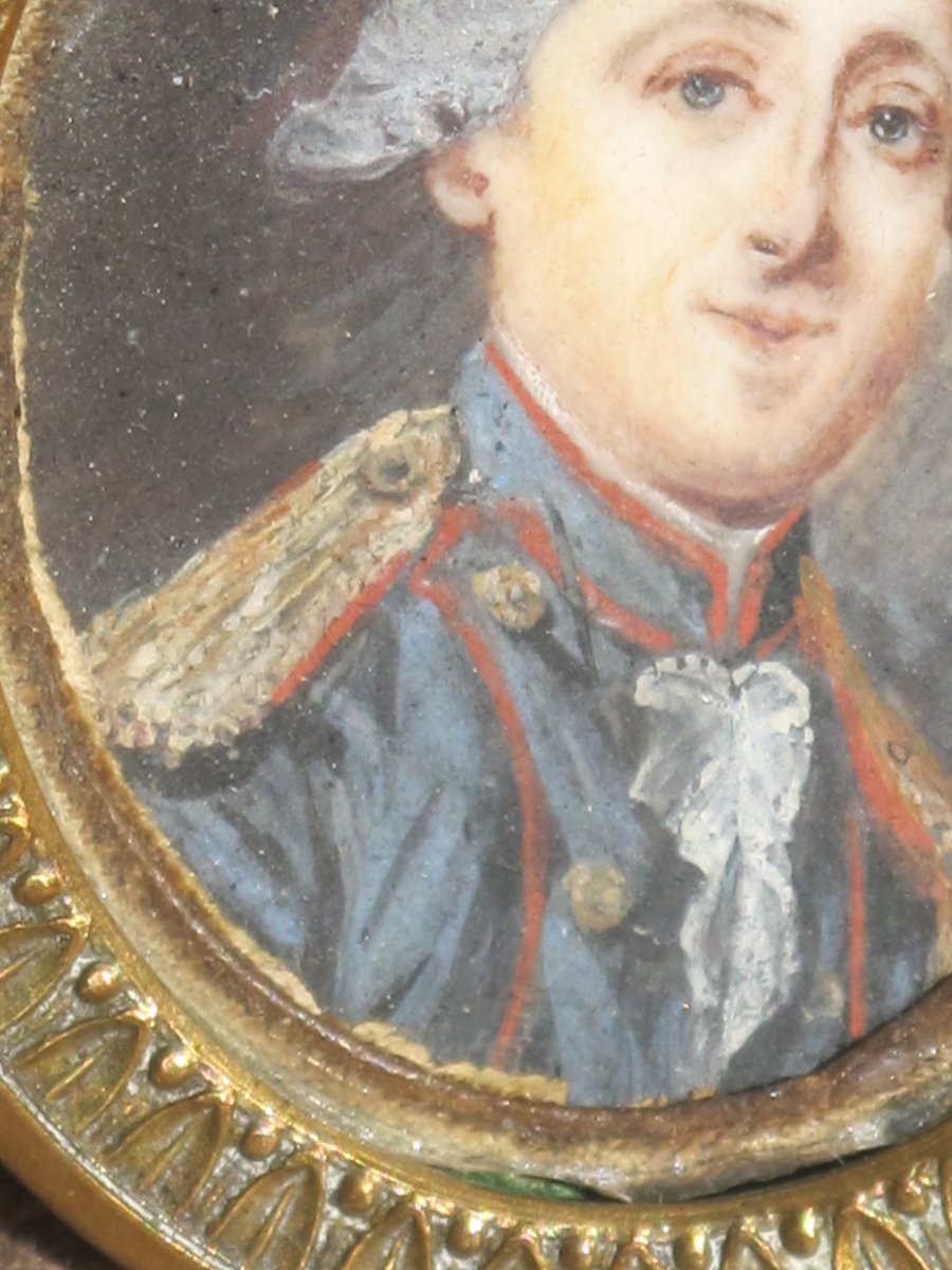 Miniature Militaire époque Louis XVI Ancien Régime Uniforme Français épaulette Cadre Attributs -photo-4