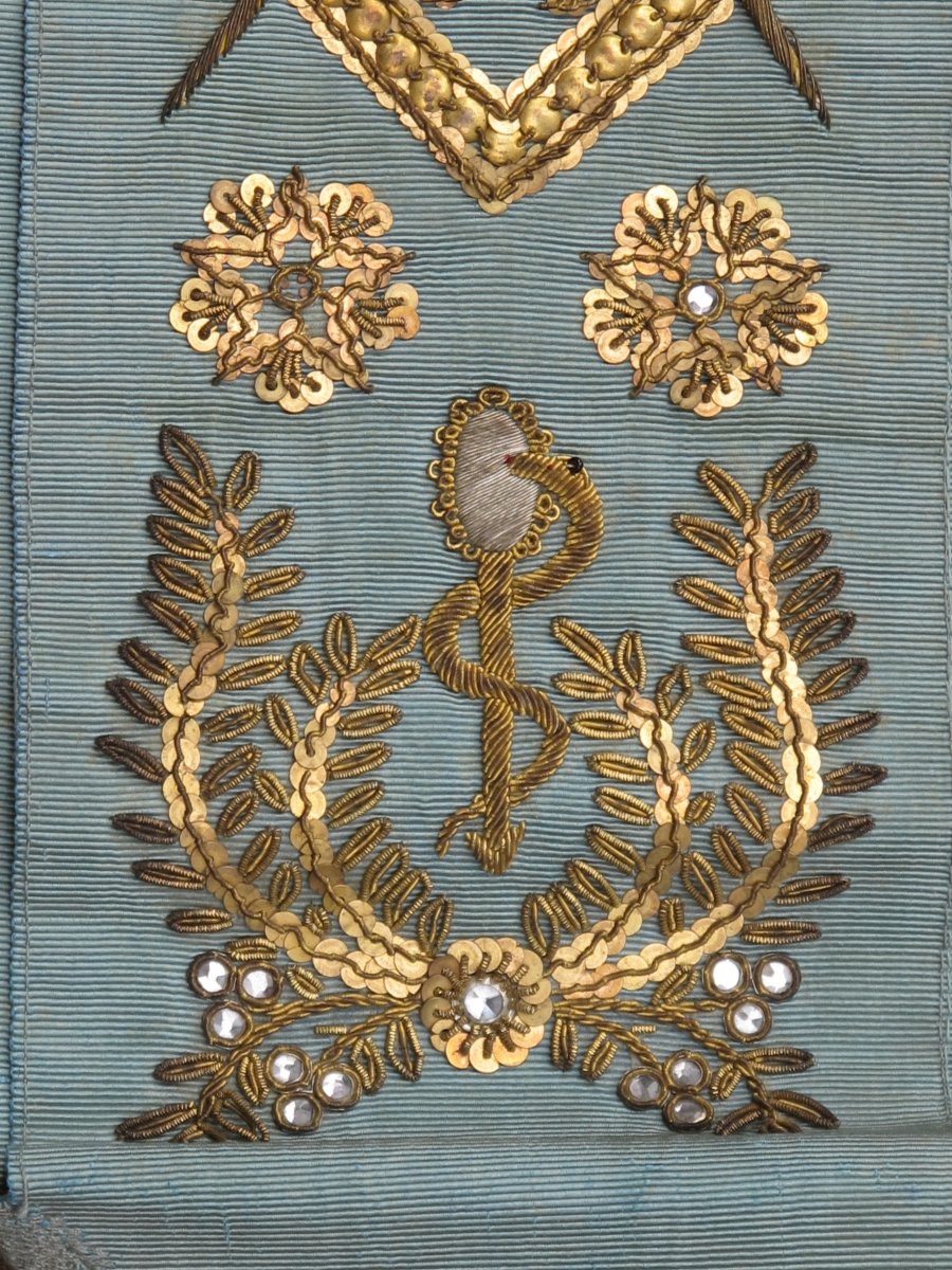 Cord Freemason Embroidered Temple Square Compass Star Mallet Sun Caduceus Trowel Level-photo-2