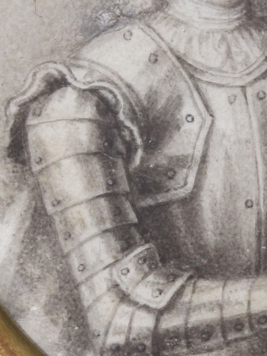 Miniature Lord In Armor With Snuffbox Drawing Of A Very Great Finesse-photo-2