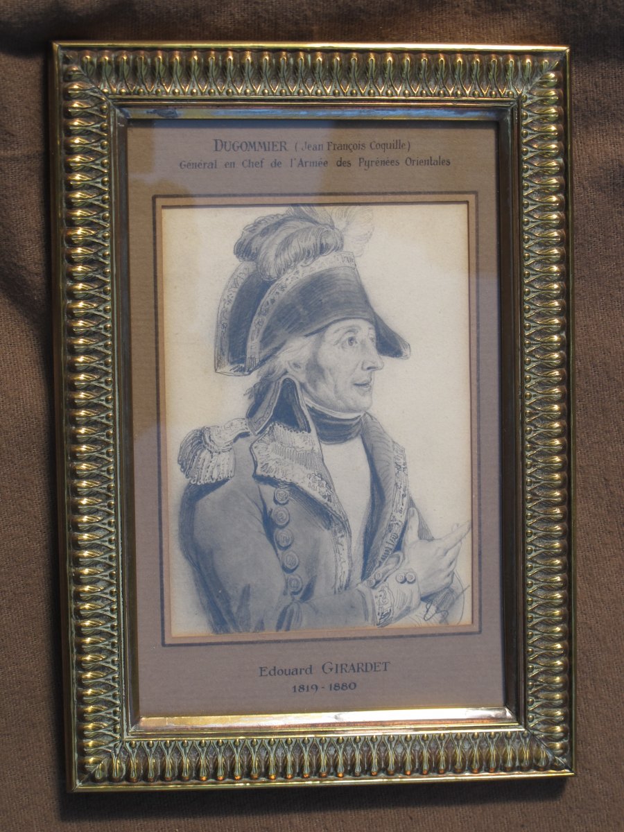 Dessin Du Général Jean François Coquille Dugommier Général d'Empire Par Edouard Girardet