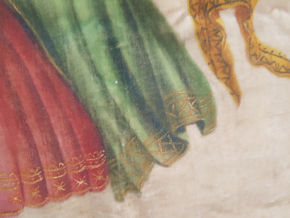 Aurore Magnificent Velvet Grégoire, Silk, Empire Period Museum Piece-photo-3