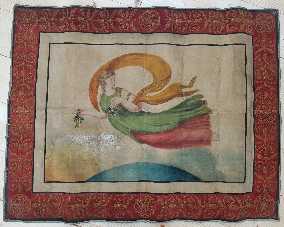Aurore Magnificent Velvet Grégoire, Silk, Empire Period Museum Piece