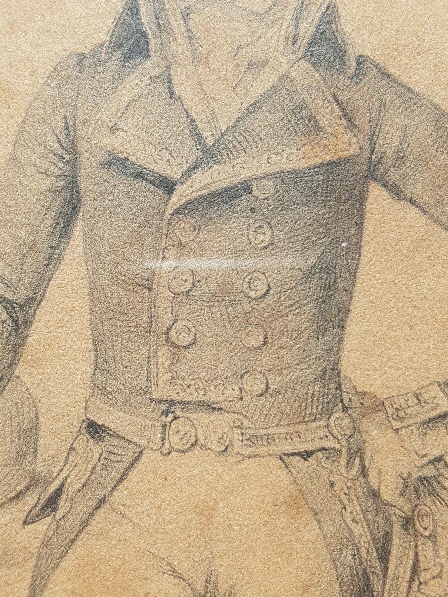 Dessin Charles Francois Dumouriez Militaire Officier Ministre Général Empire-photo-3