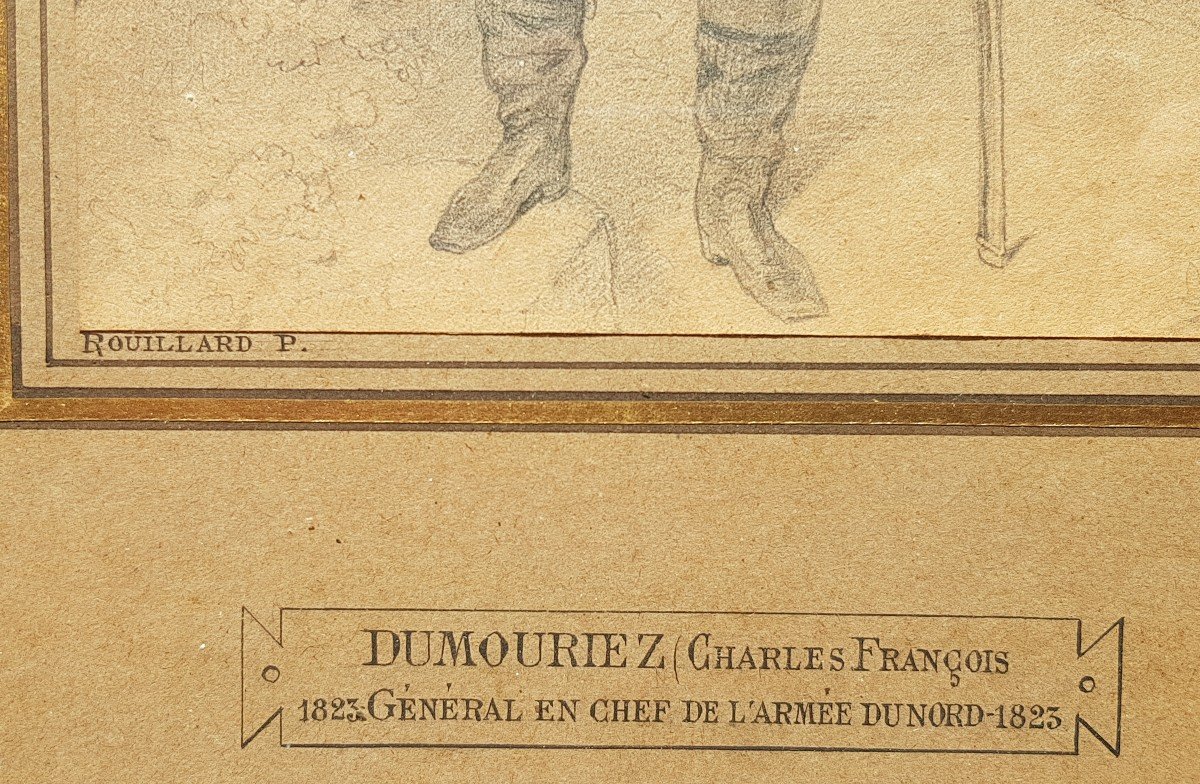 Dessin Charles Francois Dumouriez Militaire Officier Ministre Général Empire-photo-2