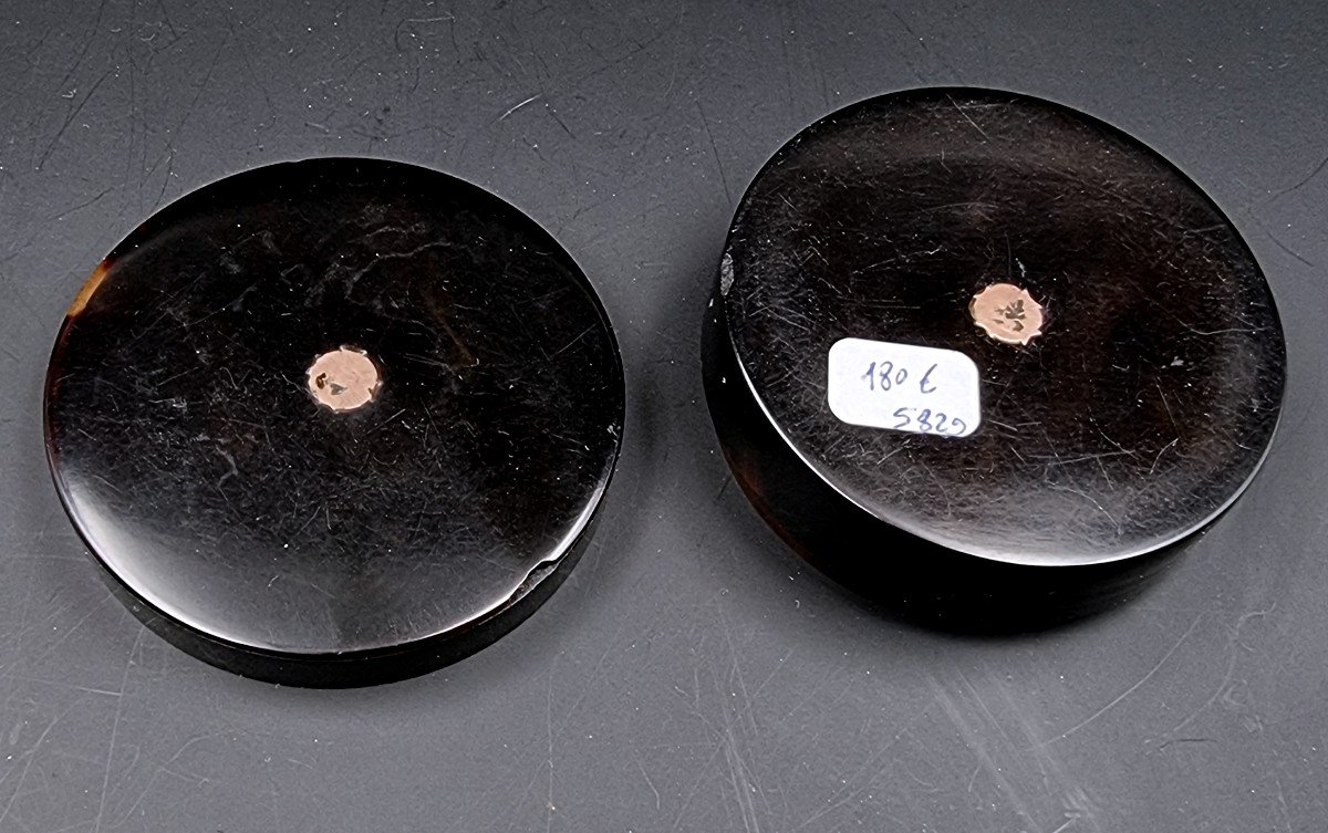 Boite Ronde En écaille époque Fin 18 e Siècle-photo-1