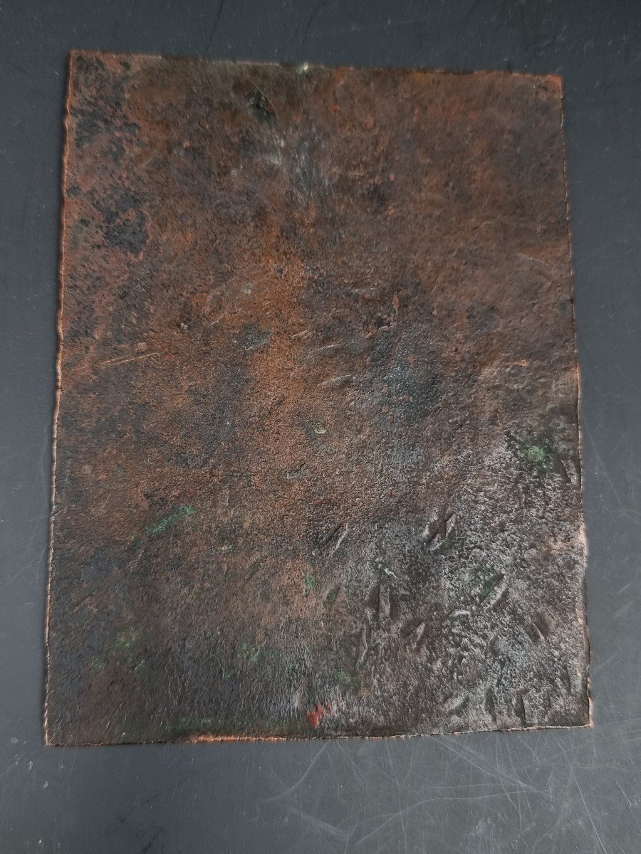 Miniature Oil On Copper Portrait Of Man XVII E Century Flemish School-photo-2