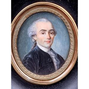 Miniature Of A Very Expressive 18th Century Man