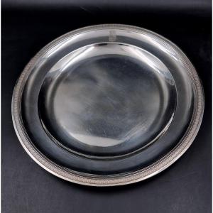 Silver Platter Bearing The Arms Of Colonel Grobon, Commander Of The 53rd Line Infantry Regiment. 