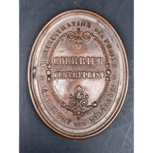 plaque administration des postes courrier d'entreprise transport des dépêches AM paris 