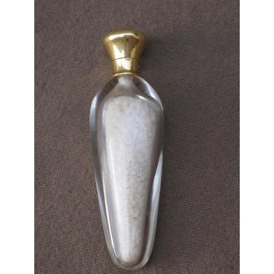 Perfume Bottle Charles X Crystal And Gold Stopper