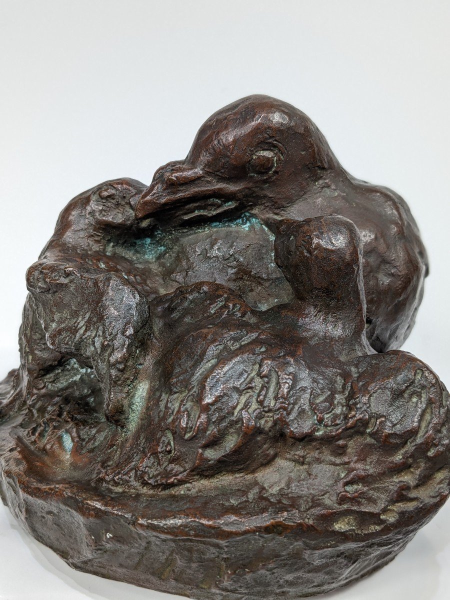 The Brood - Bronze 1920-40 - Yoshitomo W. 1889-1963 - Japan # 187-photo-3