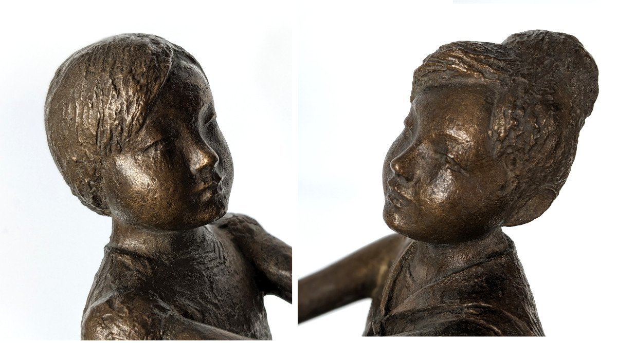 La Ronde - bronze circa 1960 - Mitsutsune Miyamoto 1913-2001 #435-photo-3