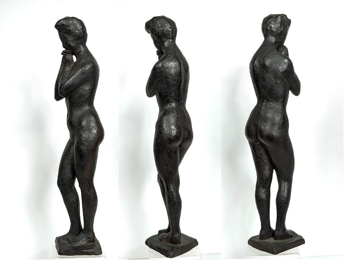 Grand nu 56,5 cm - Yuichi Yamamoto 1899-1987  - bronze circa 1950-60 #699-photo-5