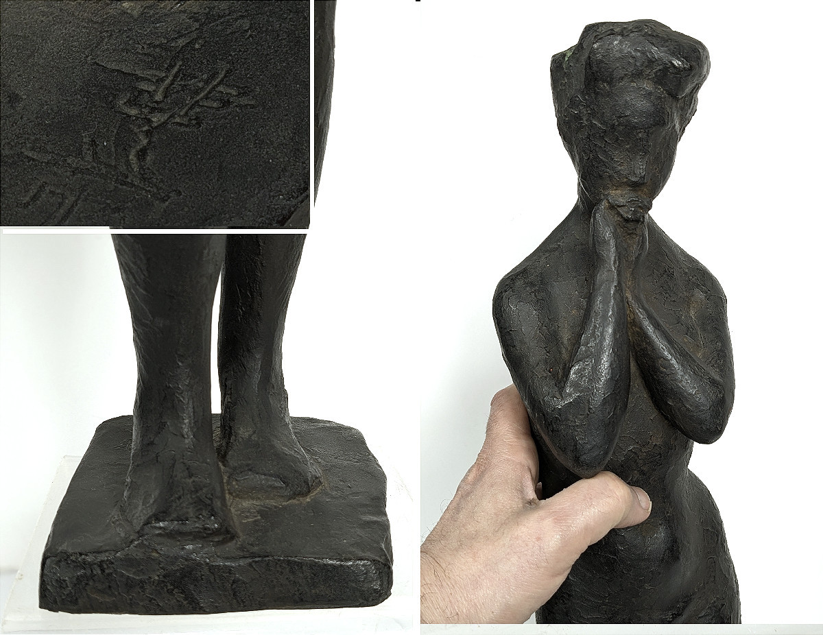 Grand nu 56,5 cm - Yuichi Yamamoto 1899-1987  - bronze circa 1950-60 #699-photo-8