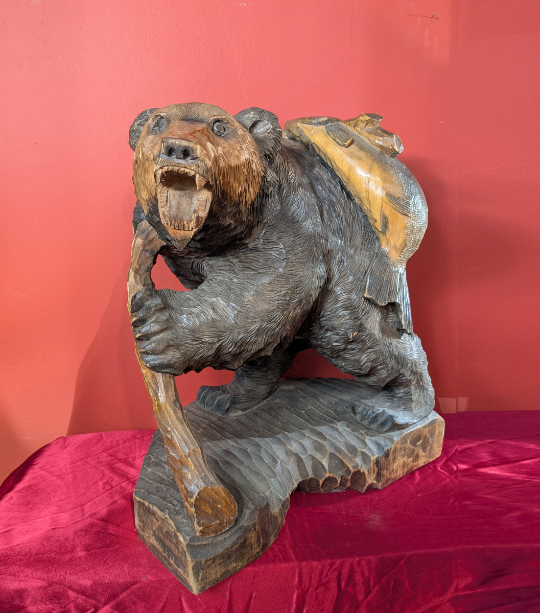 Large Ainou Bear - 60 Cm -circa 1960- Kg #13-photo-2