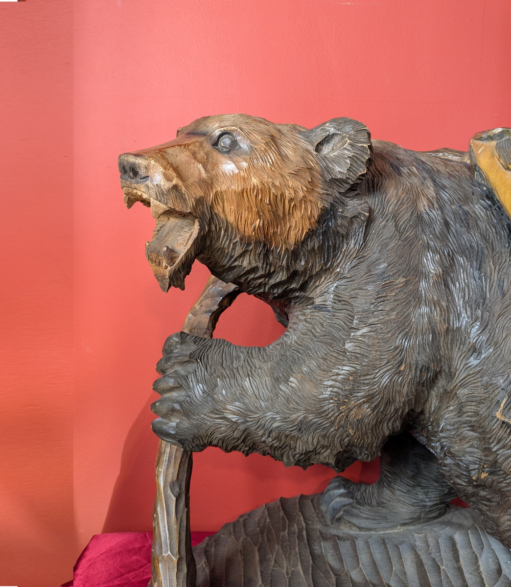 Large Ainou Bear - 60 Cm -circa 1960- Kg #13-photo-4