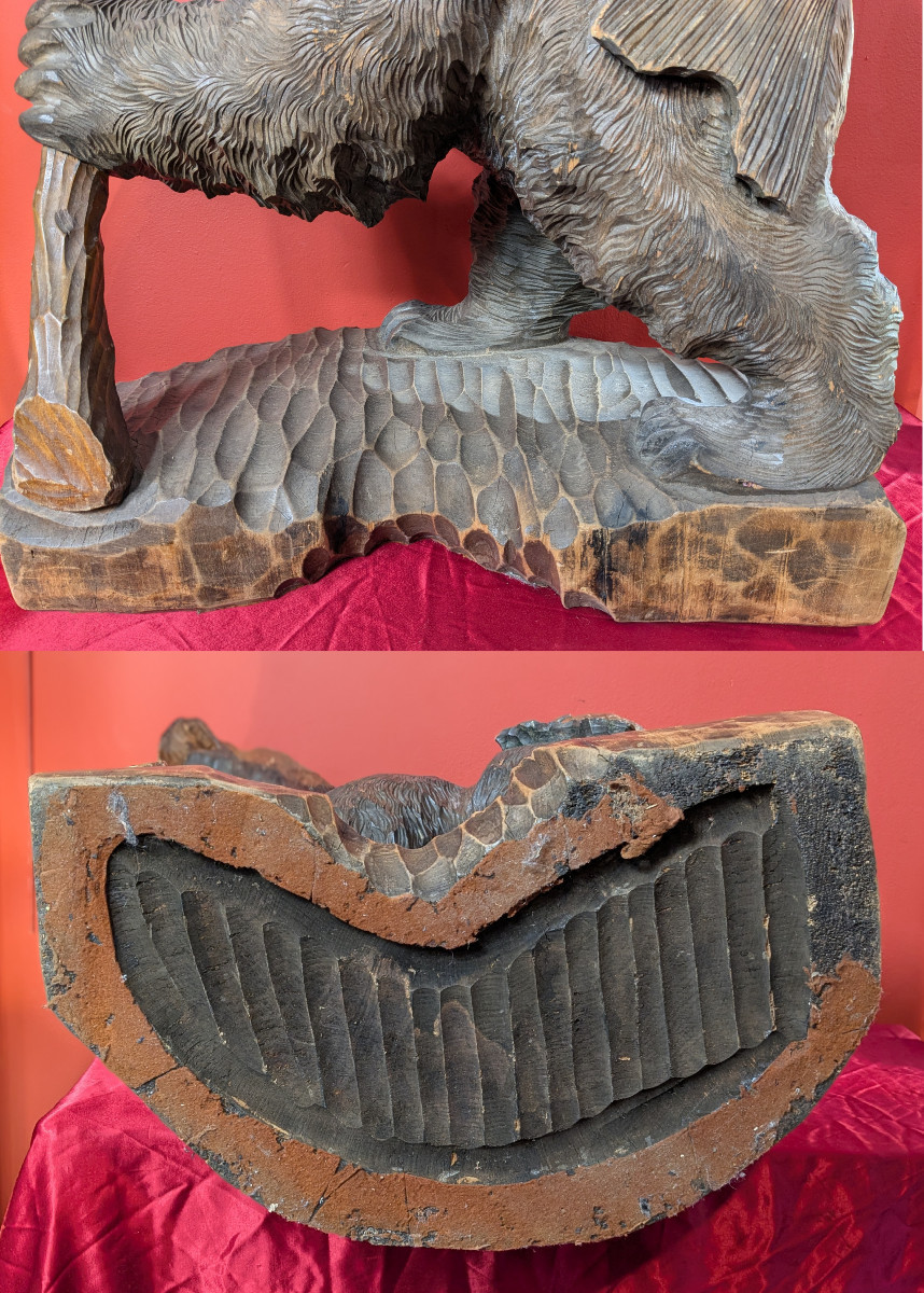 Large Ainou Bear - 60 Cm -circa 1960- Kg #13-photo-8