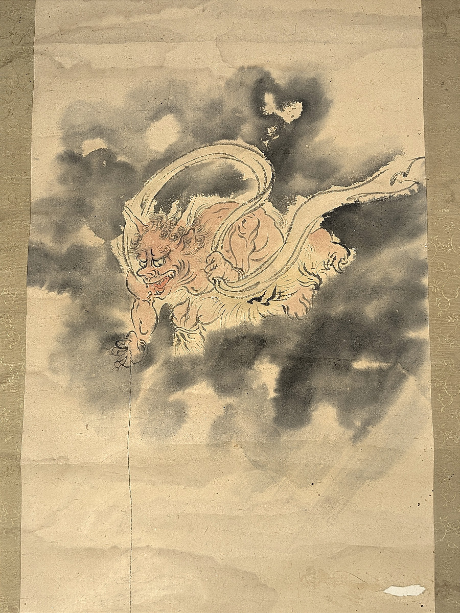 Démon et beauté - Japon gouache kakemono Kawanabe KYOSAI ? (1831-1889) #336-photo-4