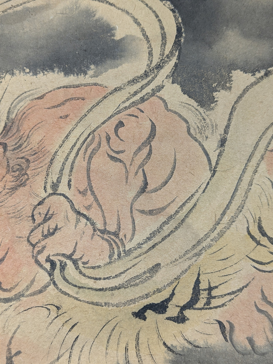 Démon et beauté - Japon gouache kakemono Kawanabe KYOSAI ? (1831-1889) #336-photo-5