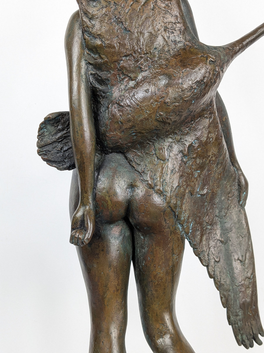 Leda And The Swan - Bronze 52cm Tsuyoshi Seto - Circa 1980 #708-photo-3