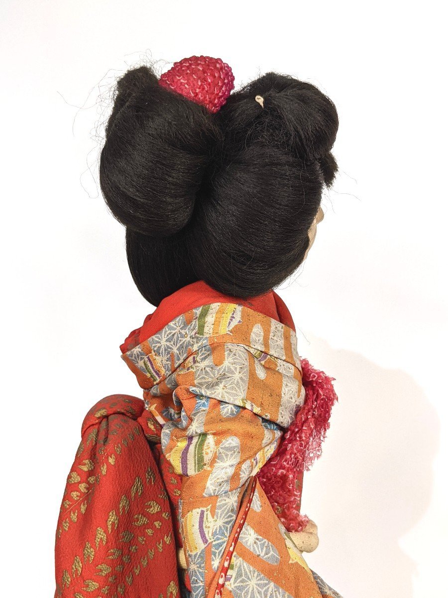 Large Geisha Doll 61cm - Circa 1950-60-photo-3