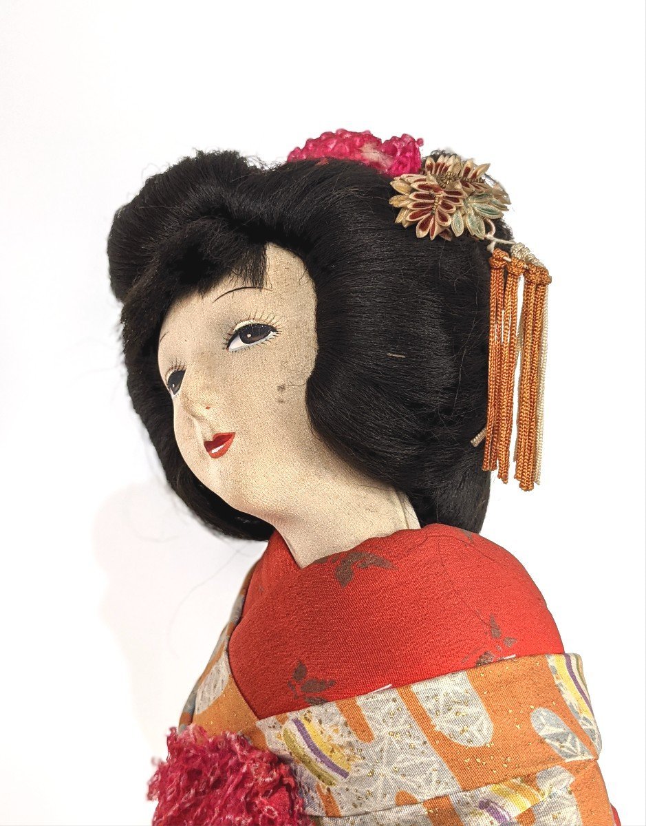 Large Geisha Doll 61cm - Circa 1950-60-photo-4
