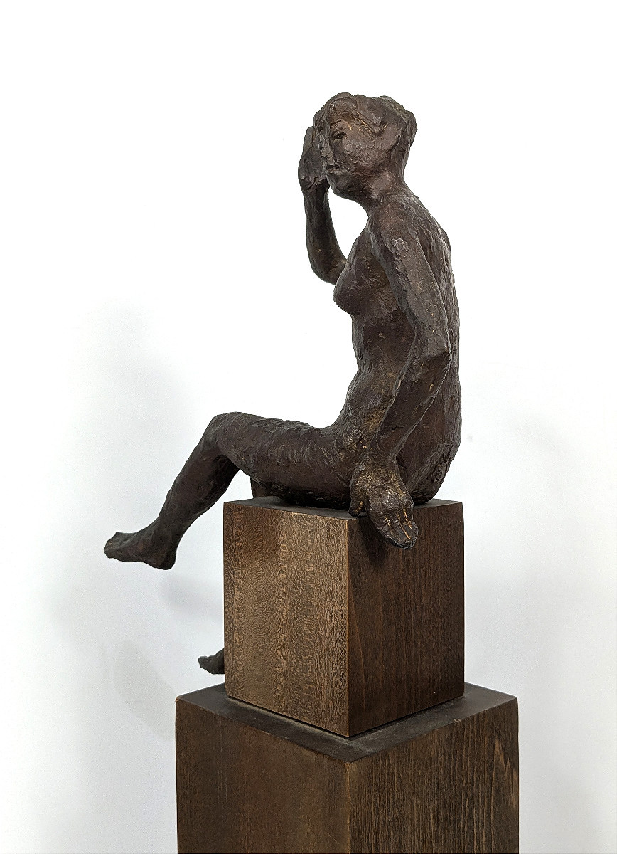 Small Nude - Bronze By Takashi Sugimura 1922-2004 #673-photo-1